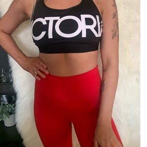 Red Fabletics Leggings